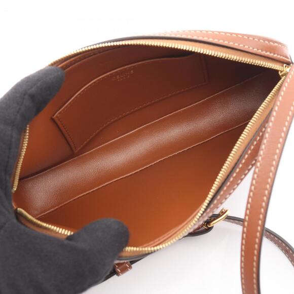 Celine Mini Camera Cuir Triomphe Shoulder Bag, Brown Leather, Women's, 10J583 - Picture 3 of 6